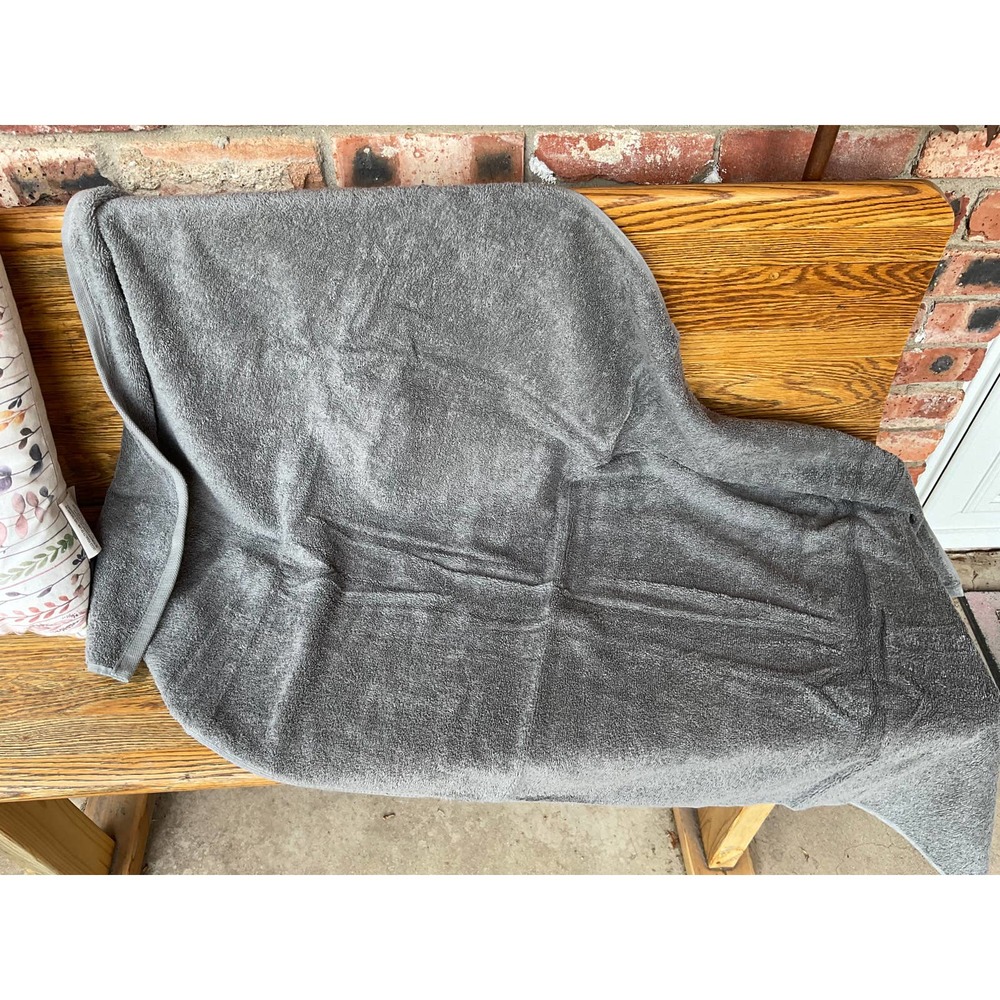 Essentials Bath Towels in Pewter.  3 pack
